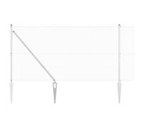 vidaXL Set di rotoli di rete di recinzione in acciaio zincato 50 m x 1,4 m in metallo durevole per installazione esterna con accessori completi Soluzioni di recinzione industriale resistente alle