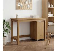 vidaXL Set di Scrivania e Armadietto 2 pz Marrone Miele