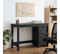 vidaXL Set di Scrivania e Armadietto MOSS 2 pz Nero 112 x 50 x 75 cm