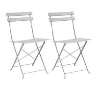 vidaXL Set di Sedie da Esterno Pieghevoli Moderne Beige | Metallo Con Finitura Verniciatura a Polvere Leggero e Durevole Ideale per Patio Giardino