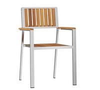 vidaXL Sedie da Giardino Impilabili 8 pz 54.5x56x87 cm Legno Massello di Acacia, Sedie da Giardino Impilabili 4 pz Legno Massello di Acacia e Metallo