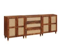 vidaXL Set di Sideboard 3 pcs Marrone 180 x 33 x 75 cm