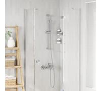 vidaXL Set doccia cromato 70 cm in acciaio inox set doccia regolabile stile quadrato facile da pulire resistente alla ruggine per bagno moderno