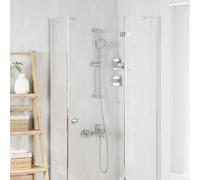 vidaXL Set di sistema doccia cromato 70 cm in acciaio inox sistema doccia doccia rotonda montaggio a parete a risparmio idrico acciaio inossidabile resistente alla ruggine interno