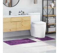 vidaXL Tappetino da Bagno Viola Minimalista Resistente all'Acqua Antiscivolo Lavabile in Lavatrice Tappeto Rettangolare Uso Interno Disponibile in più Colori Accessori