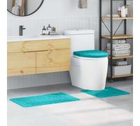 vidaXL Set di tappetini antiscivolo per il bagno 3 pcs Turchese PP