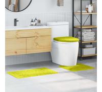 vidaXL Set di tappetini antiscivolo per il bagno 3 pcs Verde PP