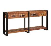 vidaXL Set di tavoli console con cassetto Altro 2 pcs Multicolore