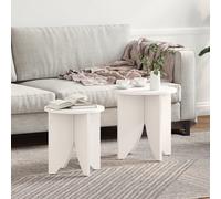 vidaXL Set di Tavolini da Caffè 2 pcs Bianco 41,5 x 41,5 x 44 cm