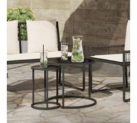 vidaXL Set di Tavolini da Caffè 2 pz 55 x 55 x 45 cm acciaio