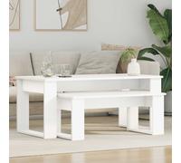 vidaXL Set di Tavolini da Caffè 2 pz Bianco 100 x 50 x 42 cm