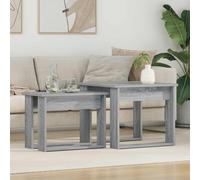 vidaXL Set di Tavolini da Caffè 2 pz Grigio Sonoma 50 x 52 x 42 cm
