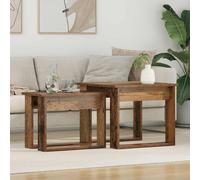 vidaXL Set di Tavolini da Caffè 2 pz Legno vecchio 50 x 52 x 42 cm