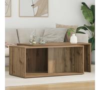 vidaXL Set di Tavolini da Caffè 2 pz Rovere artigianale