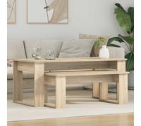 vidaXL Set di Tavolini da Caffè 2 pz Rovere Sonoma 100 x 50 x 42 cm