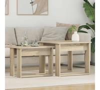 vidaXL Set di Tavolini da Caffè 2 pz Rovere Sonoma 50 x 52 x 42 cm