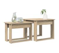 vidaXL Set di Tavolini da Caffè 2 pz Rovere Sonoma 50 x 52 x 42 cm