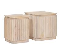 vidaXL Set di Tavolini Fatti a Mano 2 pz Bianco 45 x 45 x 45 cm