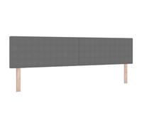 vidaXL Set di testiera bassa minimalista grigio chiaro per mobili camera da letto in legno resistente e tessuto, larghezza 200 cm, facile da montare, arredamento moderno, elegante area per adulti