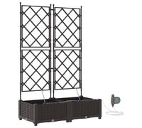 vidaXL Fioriera Rettangolare in Resina Plastica con Traliccio e Sistema di Irrigazione Integrato 80 X 40 126 cm Ideale per Giardino Balcone Uso Interno/Esterno Scatola Giardino Verticale Esterno Inter