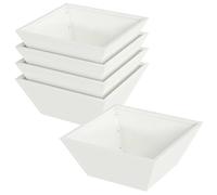 vidaXL Set di vasi Quadrati Bianchi in plastica, Adatti per Uso Interno ed Esterno. Dimensioni: 40 x 15 cm. Resistenti ai Raggi UV. Ideali per Piccole Piante, Facili da Pulire. Include 5 Pezzi dal d