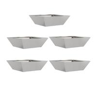 vidaXL Set di vasi Quadrati in Acciaio Inox, Grandi 50 x 15 cm, Perfetti per Interni ed Esterni. Vasi in Metallo Resistenti con Finitura Spazzolata, Ideali per Giardino, Patio e terrazza. Un portava
