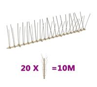 vidaXL Set Dissuasori per Uccelli e Piccioni 20 pz 4 File 10 m