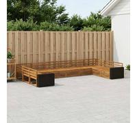 vidaXL Set divani 10 pcs Legno di Acacia Massello