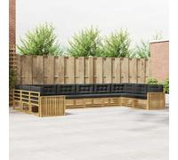 vidaXL Set divani Legno di Acacia Massello, Divano Comodo per Esterno, Set Moderno per Patio, Lounge Resistente, Arredo Stylish per Terrazza