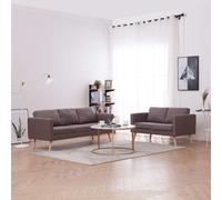vidaXL Set divani 2 pz in tessuto Grigio Talpa