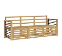 vidaXL Set di divani in legno di acacia solido, mobili da giardino moderni, resistenti alle intemperie, divani in acacia, soluzioni flessibili per il tuo patio