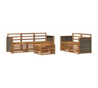 vidaXL Set divani 6 pcs Legno di Acacia Massello