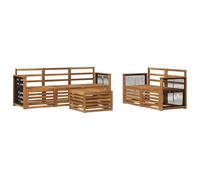 vidaXL Set divani 6 pcs Legno di Acacia Massello, Divano da giardino, resistente, mobile moderno per patio, set per rilassamento all'aperto, comfort nel terrazzo