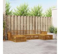 vidaXL Set divani 6 pcs Naturale Legno di Acacia Massello