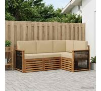 vidaXL Set di 4 divani con cuscini, in legno massello di acacia, da giardino, moderno e accogliente, per una seduta perfetta