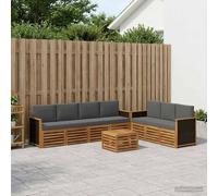 vidaXL Set divani con cuscino 8 pcs Legno di Acacia Massello