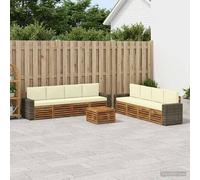vidaXL Set divani con cuscino 9 pcs Legno di Acacia Massello, Divano da giardino, moderno sezione, arredo resistente, lounge patio, set salotto per terrazze