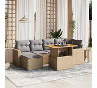 vidaXL Set Divani da Giardino 11 pz con Cuscini in Polyrattan Grigio