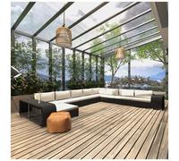 VIDAXL - Set Divani Da Giardino 11 Pz Con Cuscini In Polyrattan Nero