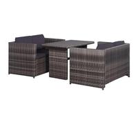 VIDAXL - Set Divani Da Giardino 11 Pz In Polyrattan Grigio