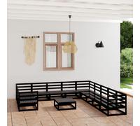 vidaXL Set Divani da Giardino 12 pz in Legno Massello di Pino