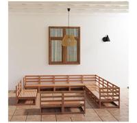 VIDAXL - Set Divani Da Giardino 13 Pz Marrone Miele In Massello Di Pino