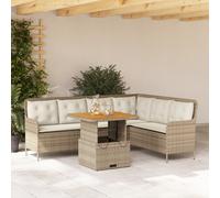 vidaXL Set Divani da Giardino 2 pz con Cuscini Beige in Polyrattan