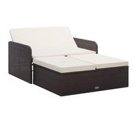 VIDAXL - Set Divani Da Giardino 2 Pz Con Cuscini In Polyrattan Marrone
