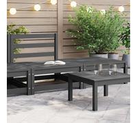 vidaXL Set Divani da Giardino 2 pz Grigio in Legno Massello di Pino