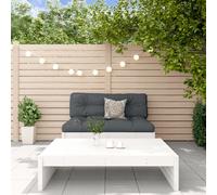 vidaXL Set Divani da Giardino 2pz con Cuscini in Legno Massello Bianco