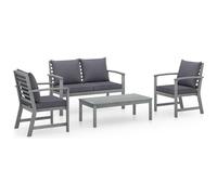 VIDAXL - Set Divani da Giardino 4 pz con Cuscini in Massello di Acacia