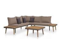 VIDAXL - Set Divani da Giardino 4 pz con Cuscini Legno di Acacia Marrone