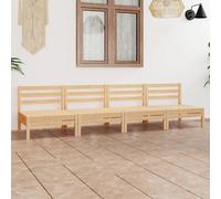 vidaXL Set Divani da Giardino 4 pz in Legno Massello di Pino