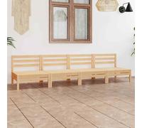 VidaXL Set Divani da Giardino 4 pz in Legno Massello di Pino